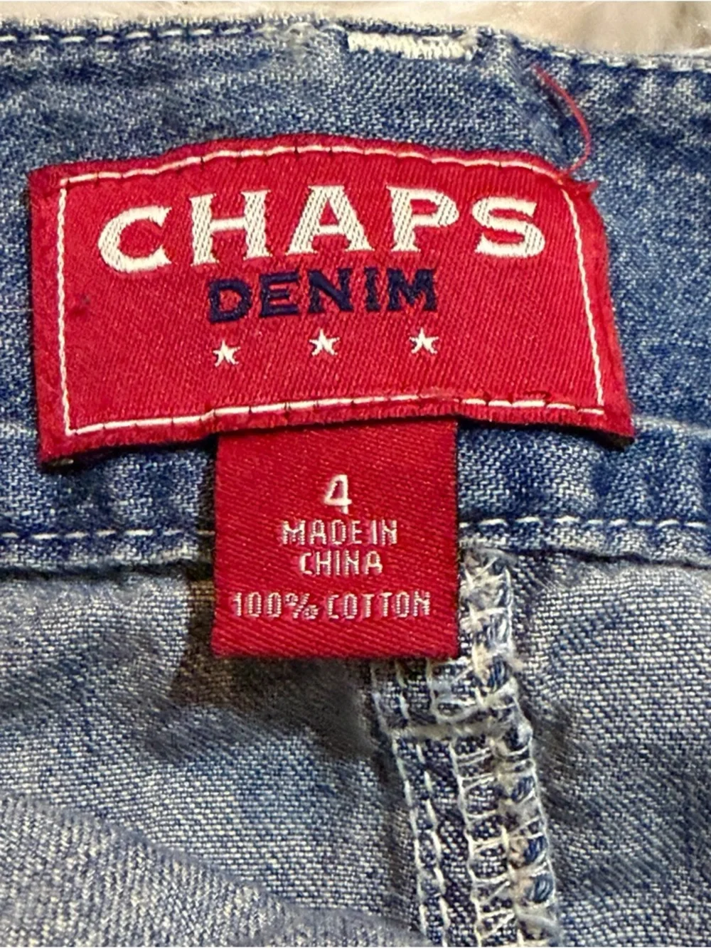 Chaps Light Denim A-Line Jean Skirt